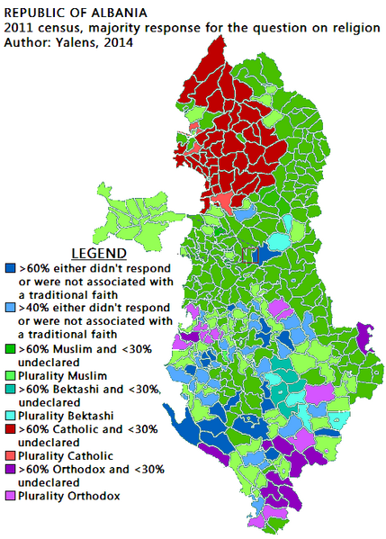 File:Albania majority religion 2011 census.png