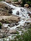 The falls at the Alluvial Fan, an area still recovering from a massive landslide that occurred in 1982.