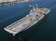 US Navy Amphibious assault ship USS Makin Island Amphibious assault ship USS Makin Island (LHD 8) (cropped).jpg