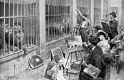 Artists at the Ménagerie du Jardin des Plantes (Painting from 1902)