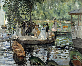 <i>La Grenouillère</i> 1869 painting by Pierre-Auguste Renoir