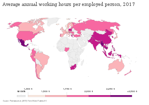 Average annual working hours per employed person, OWID.svg