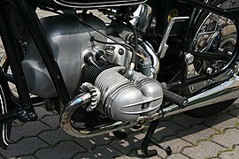 Standard engine of BMW R 69 S, built in 1963, left side