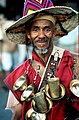 Barbados man holding cultural things