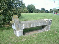 Barnards Green Trough was plumbed to receive Malvern water. According to its inscription, it is dedicated to the horses used by the military in World War I. BarnardsGreenTrough.JPG
