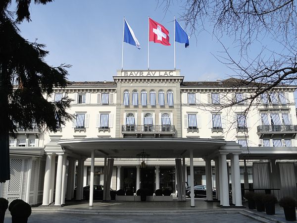 Hotel Baur au Lac, Zürich, where seven FIFA officials were arrested on 27 May 2015