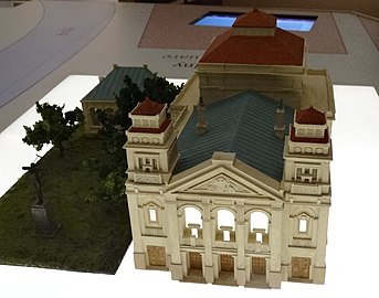 Mock-up of the Theatre and its square