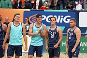 Deutsch: Beachhandball Europameisterschaften 2019 (Beach handball Euro); Tag 6: 7. Juli 2019 – Männerfinale, Dänemark-Norwegen 2:0 (25:18, 19:16) English: Beach handball Euro; Day 6: 7 July 2019 – Men's Final – Denmark-Norway 2:0 (25:18, 19:16)