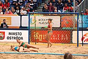 Deutsch: Beachhandball Europameisterschaften 2019 (Beach handball Euro); Tag 6: 7. Juli 2019 – Frauenfinale, Dänemark-Ungarn 2:0 (18:12, 23:22) English: Beach handball Euro; Day 6: 7 July 2019 – Women's Final – Denmark-Hungary 2:0 (18:12, 23:22)