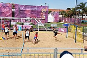 Deutsch: Beachhandball bei den Olympischen Jugendspielen 2018; Tag 3, 9. Oktober 2018; Jungs, Vorrunde, Gruppe A - Ungarn-Thailand 2:1 English: Beach handball at the 2018 Summer Youth Olympics at 9 October 2018 – Girls Preliminary Round Group A‎ – Hungary-Thailand 2:1