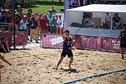 Deutsch: Beachhandball bei den Olympischen Jugendspielen 2018; Tag 4, 10. Oktober 2018; Jungs, Vorrunde, Gruppe B - Italien-Argentinien 1:2 English: Beach handball at the 2018 Summer Youth Olympics at 10 October 2018 – Boys Preliminary Round Group B‎ – Italy-Argentina 1:2