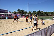 Deutsch: Beachhandball bei den Olympischen Jugendspielen 2018; Tag 4, 10. Oktober 2018; Jungs, Vorrunde, Gruppe A - Chinese Taipei (Taiwan)-Thailand 0:2 English: Beach handball at the 2018 Summer Youth Olympics at 10 October 2018 – Boys Preliminary Round Group A‎ – Chinese Taipei-Thailand 0:2