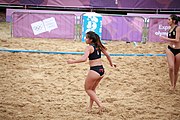 Deutsch: Beachhandball bei den Olympischen Jugendspielen 2018; Tag 6, 12. Oktober 2018; Mädchen, Hauptrundenspiel – Chinesisch Taipei (Taiwan)-Paraguay 0:2 English: Beach handball at the 2018 Summer Youth Olympics at 12 October 2018 – Girls Main Round – Chinese Taipei (Taiwan)-Paraguay 0:2