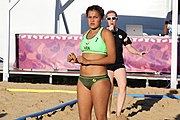 Deutsch: Beachhandball bei den Olympischen Jugendspielen 2018; Tag 3, 9. Oktober 2018; Mädchen, Vorrunde, Gruppe B - Venezuela-Niederlande 1:2 English: Beach handball at the 2018 Summer Youth Olympics at 9 October 2018 – Girls Preliminary Round Group B‎ – Venezuela-Netherlands 1:2