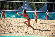 Deutsch: Beachvolleyball bei den Olympischen Jugendspielen 2018; Tag 8, 14. Oktober 2018; Mädchen, Achtelfinale – Bolivien-Puerto Rico 0:2 (18–21/18–21 ) English: Beach volleyball at the 2018 Summer Youth Olympics at 14 October 2018 – Girls Round of 16 – Bolivia-Puerto Rico 0:2 (18–21/18–21 )