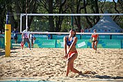 Deutsch: Beachvolleyball bei den Olympischen Jugendspielen 2018; Tag 8, 14. Oktober 2018; Mädchen, Achtelfinale – Bolivien-Puerto Rico 0:2 (18–21/18–21 ) English: Beach volleyball at the 2018 Summer Youth Olympics at 14 October 2018 – Girls Round of 16 – Bolivia-Puerto Rico 0:2 (18–21/18–21 )