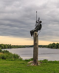 "Image of Saint Christopher" in Broekhuizen (Horst aan de Maas) in province of Limburg in the Netherlands