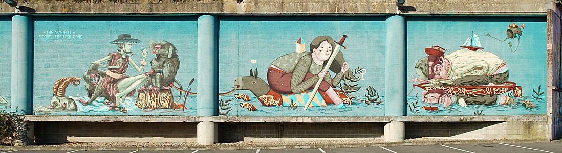 La fresque du collectif autrichien « The Weird ».