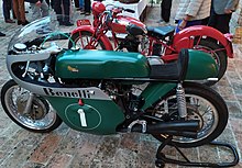 La Benelli 250 4 cilindri da GP con cui Kel Carruthers vinse il secondo titolo mondiale nel 1969.