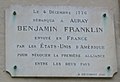 Frankin's plaque in France