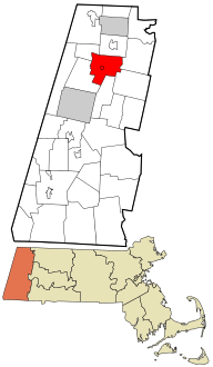 Berkshire County Massachusetts incorporated and unincorporated areas Cheshire highlighted.svg