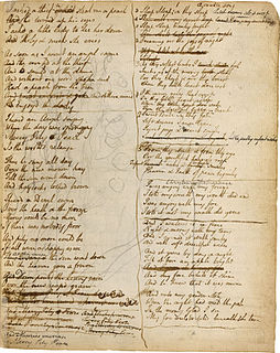 Notebook of William Blake manuscript