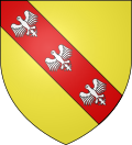 Blason de Lorraine : d'or à la bande de gueules chargée de trois alérions d'argent.