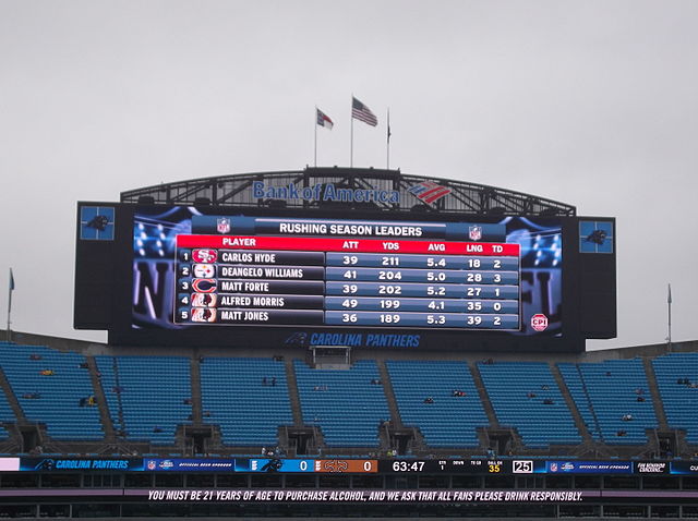 One of the video boards installed in 2014.