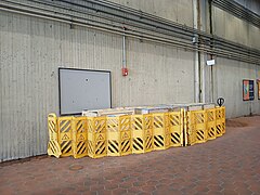 Boxes fenced off for future use, Huntington Station.jpg