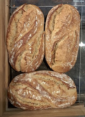 Loaves of potato bread