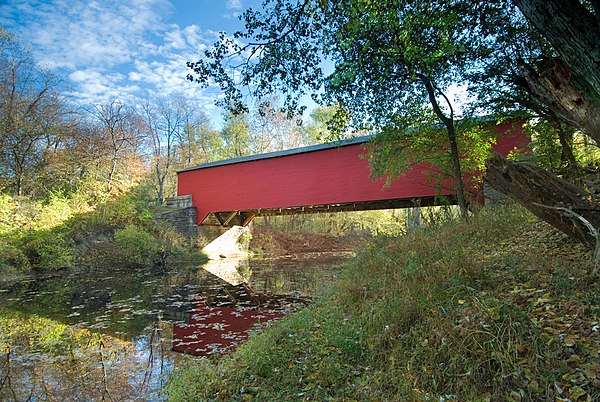 Covered bridge in Brown County, Indiana