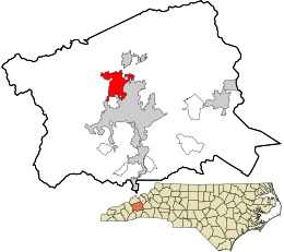 Buncombe County North Carolina incorporated and unincorporated areas Woodfin highlighted.svg