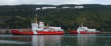 CCGS Leonard J. Cowley (right) in harbour with CCGS George R. Pearkes CCGS George R. Pearkes -- CCGS Leornard J. Cowley 2008.jpg