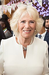 Camilla, then Duchess of Cornwall, in 2018 CHOGM Commonwealth Big Lunch on April 17, 2018 - 007 (cropped).jpg