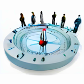CRAIYON-REALESRGAN-Six candidates standing on a compass.png
