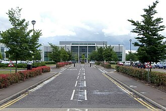 Churchill House, part of CSR's corporate campus at the Cambridge Business Park Cambridge Business Park CSR.jpg