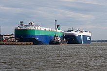 Car transporters berthed at Dock Head Car transporters.jpg