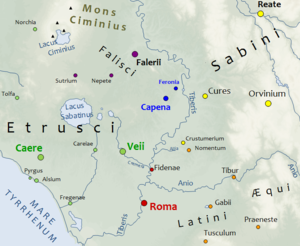 Sabine tribal area in 400 BC Carte Capena 400avJC.png