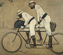 Ramon Casas - Ramon Casas i Pere Romeu en un tàndem[59]