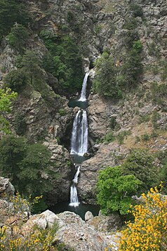 Les chutes de Maesano dans le parc national