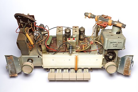 Chassis of an old radio