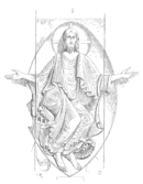 Christ en majesté, portail de la basilique de Vézelay