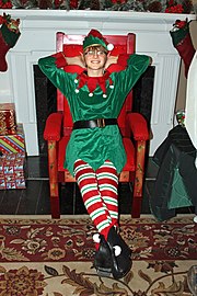 A person dressed as a Christmas Elf, Virginia, 2016 ChristmasFest 2016 (30822904564).jpg