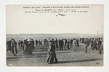 Départ d'un avion Blériot participant au Circuit de l'Est.