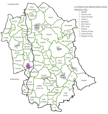 Archivo:Civil_Parishes_in_Uttlesford_District.png