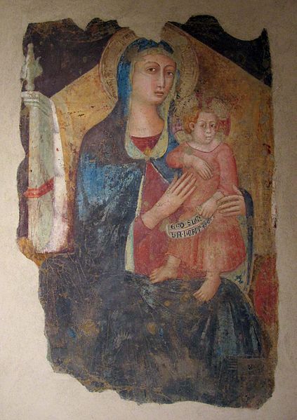 File:Cristoforo di bindoccio e meo di pero, madonna col bambino, 1390-1400 ca., da s. michele al monte di s. donato.JPG
