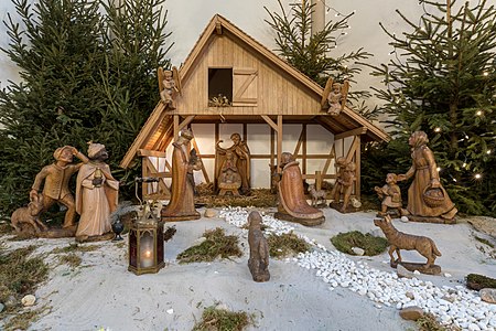 Nativity scene in the St Viktor Church, Dülmen, North Rhine-Westphalia, Germany