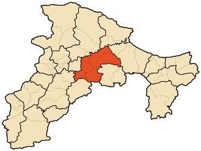 Localizarea districtului în cadrul provinciei