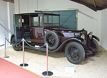 George V's 1929 Daimler Double-Six 30 Brougham, at the Royal Motor Museum, Sandringham. Daimler Double-Six 30 Brougham Car, Sandringham Museum - Norfolk..jpg