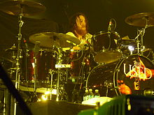 Dan Whitesides of The Used live in concert